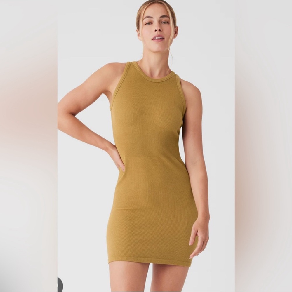 Seamless Ribbed Warm Nights Dress ALO YOGA